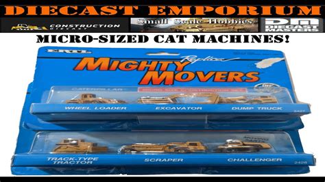 Ertl Mighty Movers Caterpillar Micro Size Construction Vehicle Sets