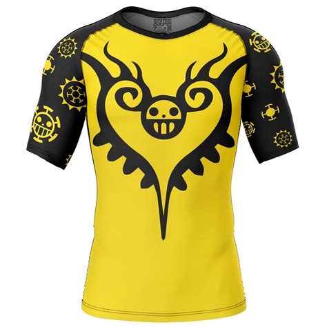 Trafalgar Law One Piece Short Sleeve Rash Guard Compression Shirt Anime Ape