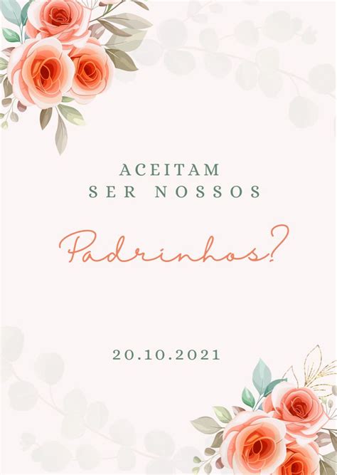 Convite Padrinhos De Casamento Padrinho De Casamento Convite