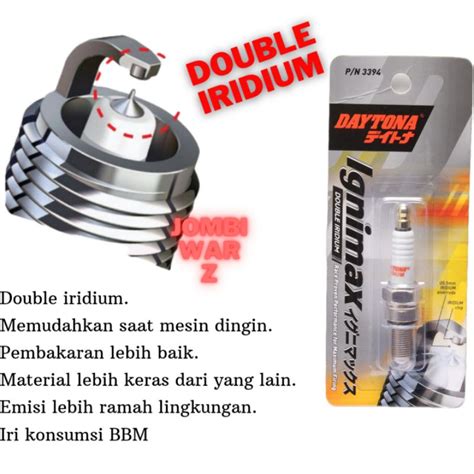 Jual BUSI DAYTONA DOUBLE IRIDIUM VARIO 125 150 PCX NMAX AEROX LEXI ADV