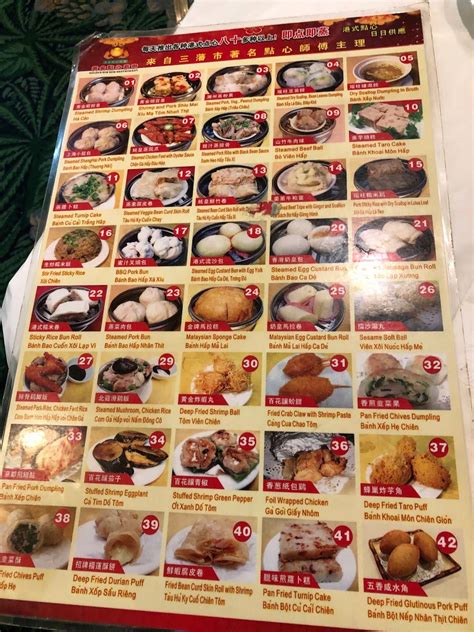 Menu At Golden Dim Sum Restaurant Houston Bellaire Blvd