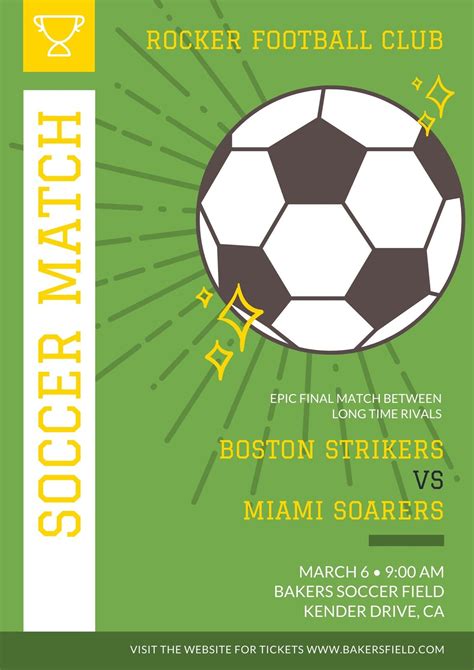 Free, printable, customizable soccer poster templates | Canva