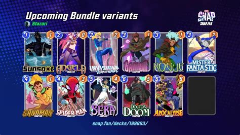 Upcoming Bundle Variants By Stazari Marvel Snap Decks Snapfan