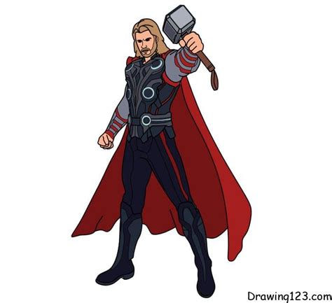 Thor Drawing Tutorial How To Draw Thor Step By Step 53 Off