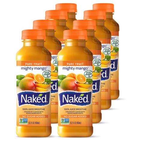 NAKED MIGHTY MANGO SMOOTHIE PLASTIC BOTTLE 8 15 2 OZ USA Concession