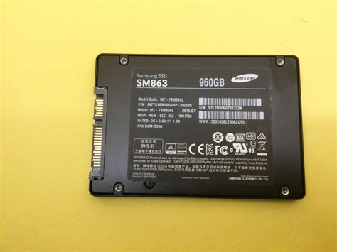 Samsung Sm863 Series 960gb Sata 6gbps 25 Internal Ssd Mz 7km9600 Ebay