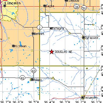 Douglas, Nebraska (NE) ~ population data, races, housing & economy