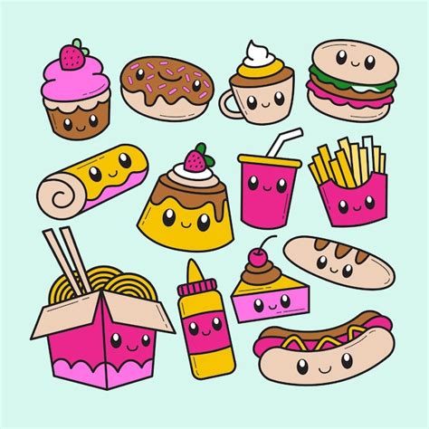 Premium Vector Cute Food Kawaii Doodle Cartoon Character