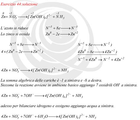 Reazione Di Ossidoriduzione Di Zinco Con Nitrato