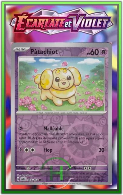 PÂTACHIOT REVERSE EV1 Écarlate et Violet 098 198 Carte Pokémon FR