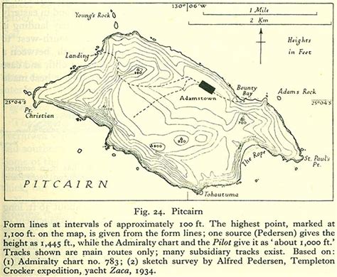 Historic Pitcairn Islands Map - Pitcairn Islands • mappery