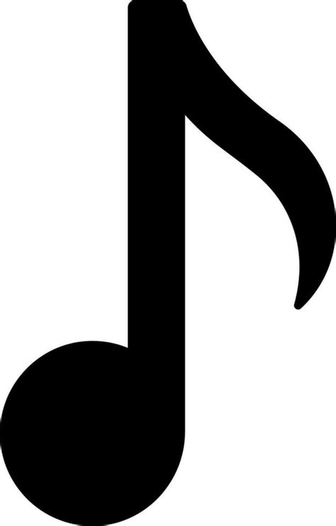 Music eighth note icon in black color. 24279839 Vector Art at Vecteezy