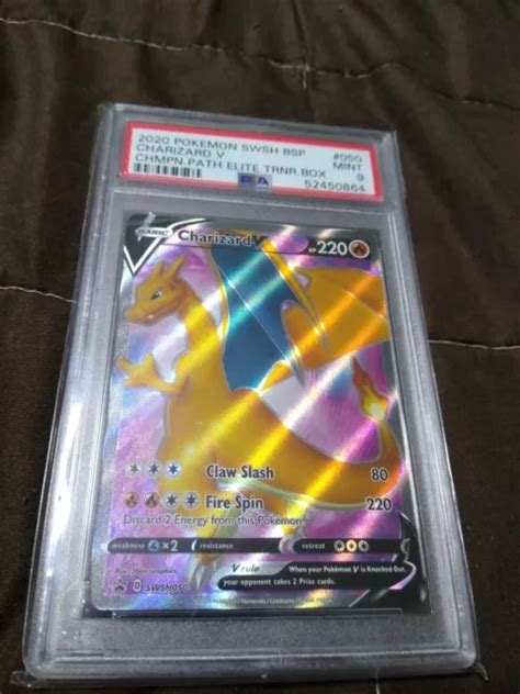 Pokemon Champion Path Karte Swsh Charizard V Glurak Promo Psa