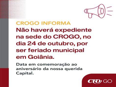 Feriado 24 De Outubro Goiania - Feriado municipal no dia 24 de Outubro, aniversário de Goiânia