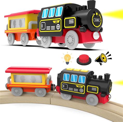 PTooTP Treno Elettrico Per Bambini Treno A Vapore Con Luci E Suoni