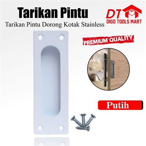 jual tarikan pintu dorong kotak putih stainless handle geser sliding