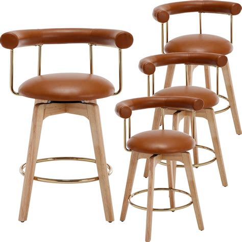 Amazon Shunzhi Swivel Bar Stools Set Of Upholstered Counter