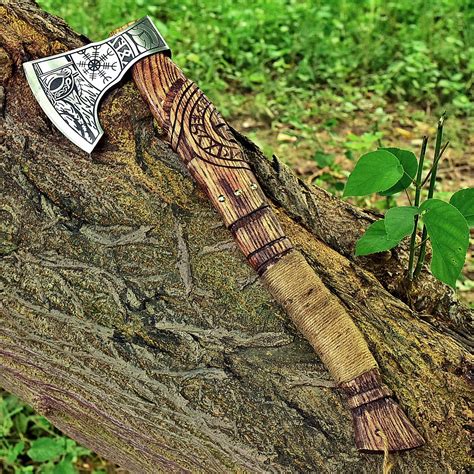 Viking Forged Axe Ragnar Viking Axe Personalised Hatchet Etsy