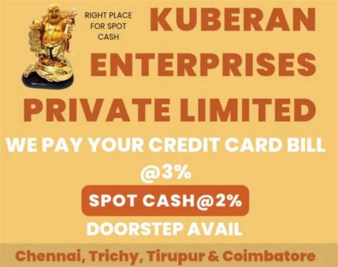 Cash On Credit Card Thalakkudi At Best Price In Chennai By Kuberan