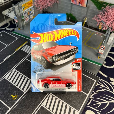 Merah Hot Wheels Nissan Skyline Gt R Red Hw Rescue Hotwheels Police Car Shopee Malaysia