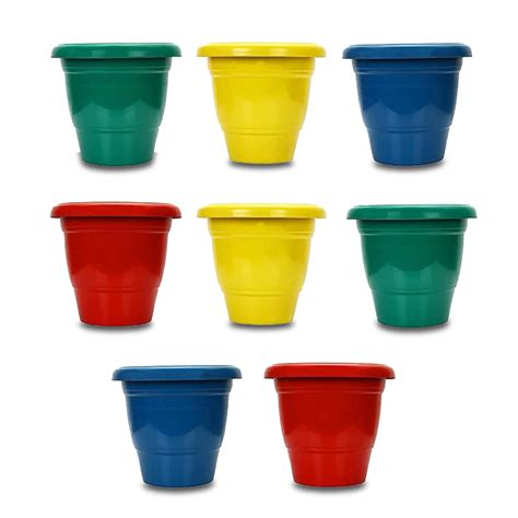 Kraft Seeds By 10CLUB Deluxe Gamla Planter Pots 8 Pcs 10 Inch