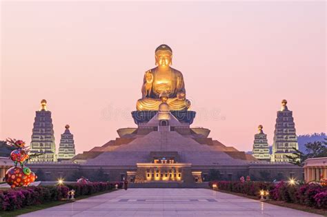 Sunset At Fo Guang Shan The Biggest Buddist Temple Of Kaohsiung In