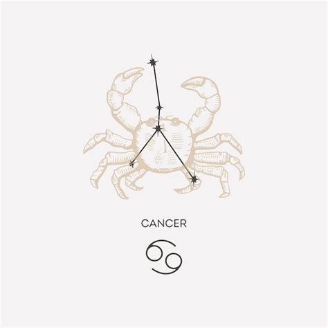 Premium Vector Cancer Constellation Vector Illustration