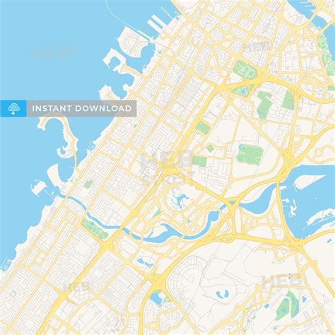 Printable Street Map Of Dubai United Arab Emirates This Printable Road Map Of Dubai Was