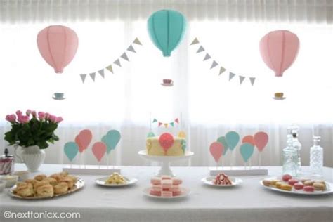 Hot Air Balloon Baby Shower Feature