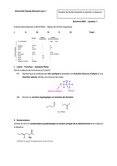 Cc Final Automne Corrig Universit Claude Bernard Lyon Num Ro
