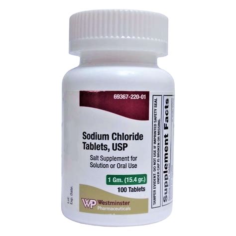 Westminster Pharmaceuticals Sodium Chloride Supplement Tablet| 69367022001
