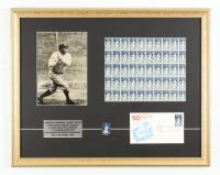 Babe Ruth Full Uncut U S Stamp Sheet Custom Framed Display With First Day Issue Cover