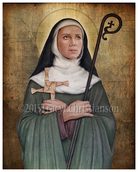 St. Brigid of Ireland Print - Portraits of Saints