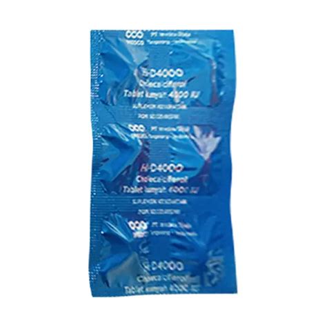 Hi D 4000 Vitamin D3 6 Tablet Kunyah Kegunaan Efek Samping Dosis