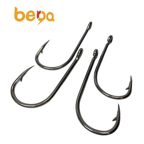 High Carbon Steel Sliced Shank Barbed Fishing Hook Saltwater Large