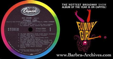 Barbra Archives Funny Girl Original Broadway Cast Album 1964