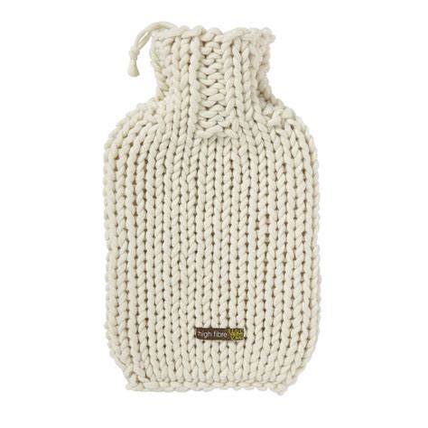 Hand Knitted Hot Water Bottle Cover By High Fibre Design Notonthehighstreet