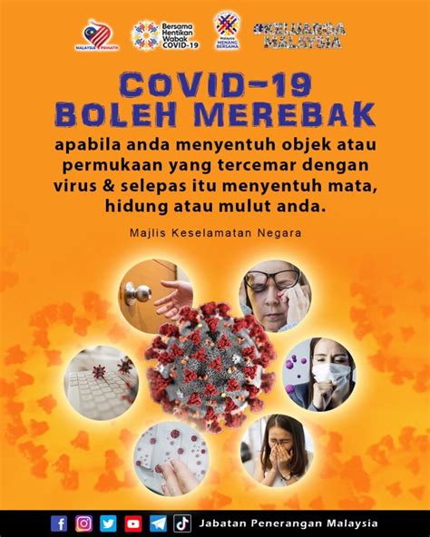 Covid 19 Boleh Merebak Apabila Anda Menyentuh Objek Atau Permukaan Yang