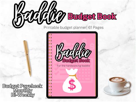 Baddie Budget Book Printable Savings Challenge Debt Tracker Monthly