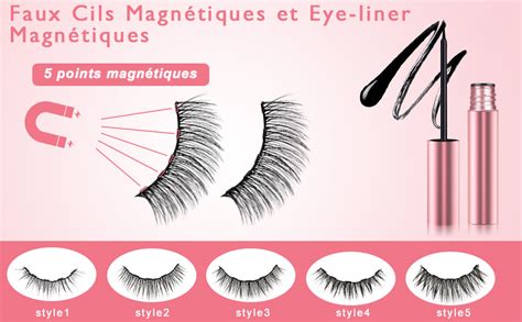 Faux Cils Magn Tique Eyeliner Kit Paires De Cils Magn Tique Lynia