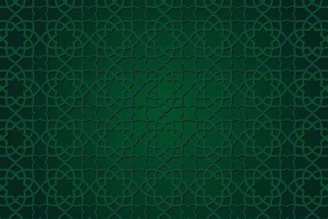 Premium Vector | Islamic seamless pattern green gradient background ...