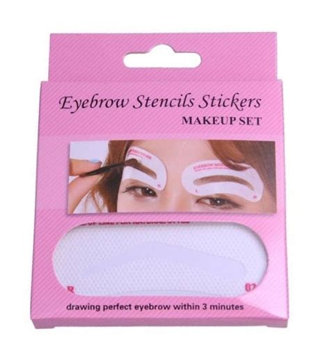 Eyebrow Stencil Sticker Set Draw Perfect Eyebrows In 3 Minutes Or Less 12 Stencil Options