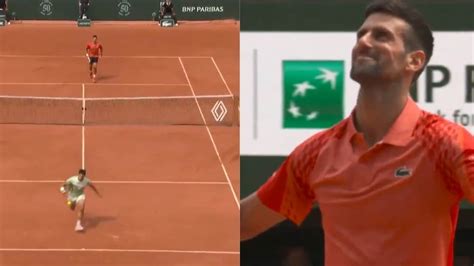 Watch Djokovic Applauds As Alcaraz Hits Shot Of The Tournament In