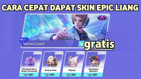 Cara Cepat Dapetin Skin Epic Liang Gratis Event Skin Epic Baru