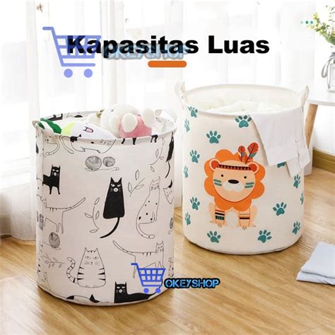 Jual Halu Keranjang Baju Cucian Kotor Laundry Basket Motif Karakter