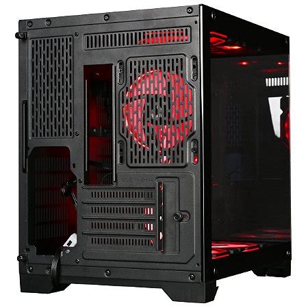 Gabinete Gamer Rise Mode Galaxy Glass M Mini Black Sem Fans Rm Ga