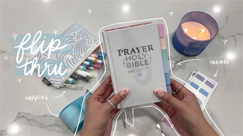 My New PRAYER BIBLE Flip Through Sharing My Themes Supplies And