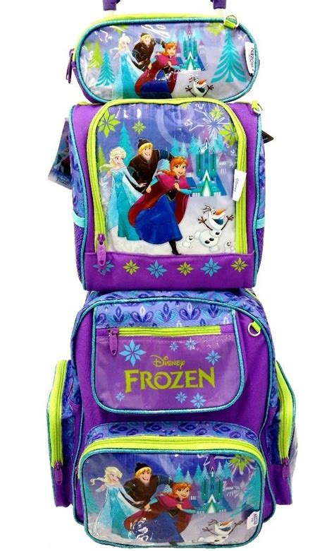 Kit Mochila Infantil Escolar Rodinha Frozen Lançamento 2018 R 199 00