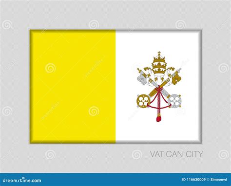 Bandeira De Cidade Estado Do Vaticano Prolongamento Nacional Da