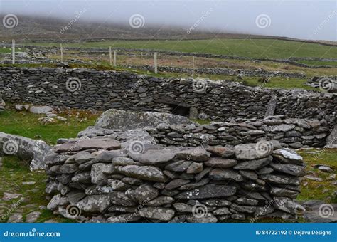 Clochan Beehive Huts In Southwestern Ireland Stock Photo Image Of